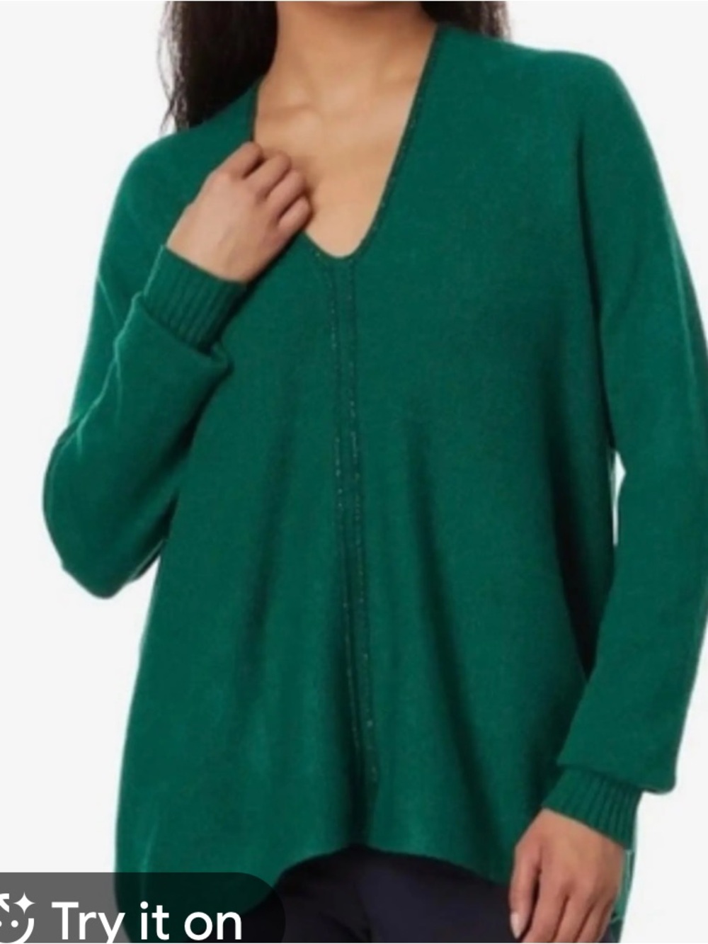 EUC Lilly Pulitzer Gevie Evergreen oversized V-neck sweater size small